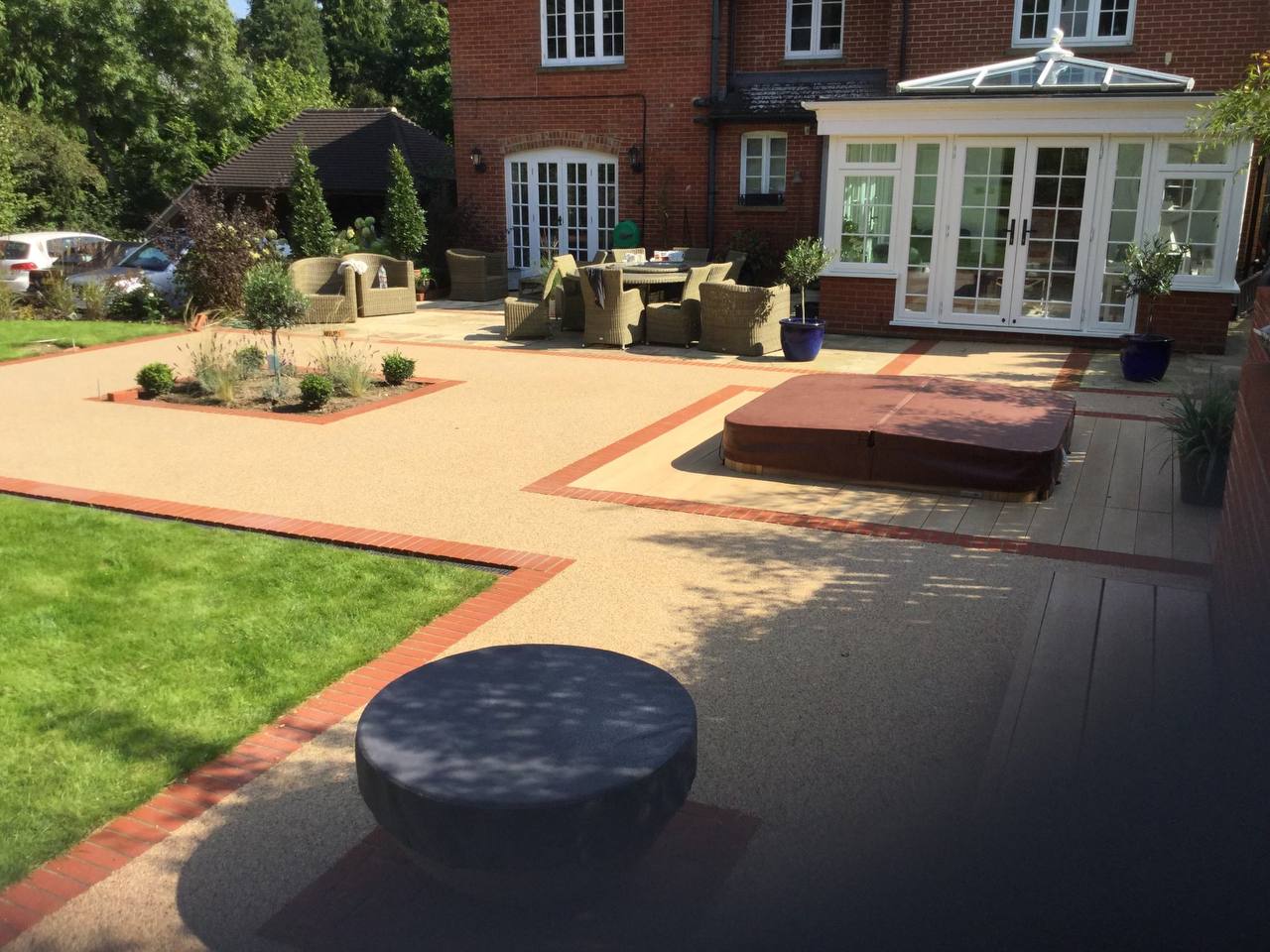 This is a photo of a Resin bound patio carried out in Newport. All works done by Resin Driveways Newport